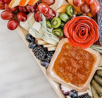 Charity Leaf Disposable Palm Leaf 3.5" Square Mini Bowl (25 pcs) Dipping Bowls | Bamboo Like| All Natural and Biodegradable | Charcuterie Boards, BBQs, and Parties