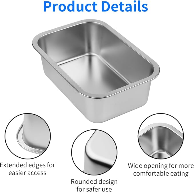Ohtomber 1.25 Gallons Stainless Steel Dog Bowl, Big Pet Water & Food Bowl | No - Image 4