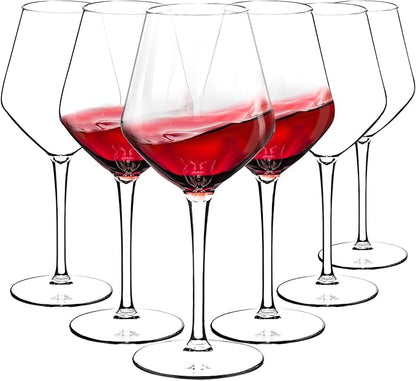 Plastic Wine Glasses Set of 6(15oz) |Unbreakable Wine Glasses with Stem|100% Tritan & BPA Free |Dishwasher Safe| Awesome For Pool, Beach, Travel, Pool, Camping, Beach, Picnic, Everyday Use.
