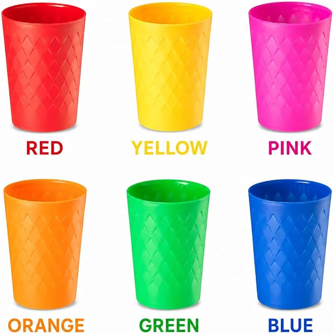 JoyServe Kids Plastic Tumblers, 10 oz Reusable Drinking Cups, Unbreakable - Image 8