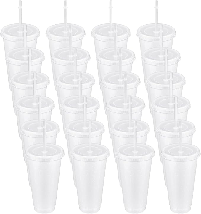 Roshtia 24 Pack Plastic Tumblers by Roshtia