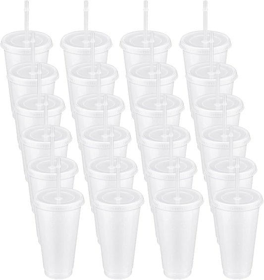 Roshtia 24 Pack Plastic Tumblers by Roshtia