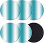 Ombre Turquoise Coasters Set of 6, Modern Minimalist Geometric Gradient Color by PIEPLE
