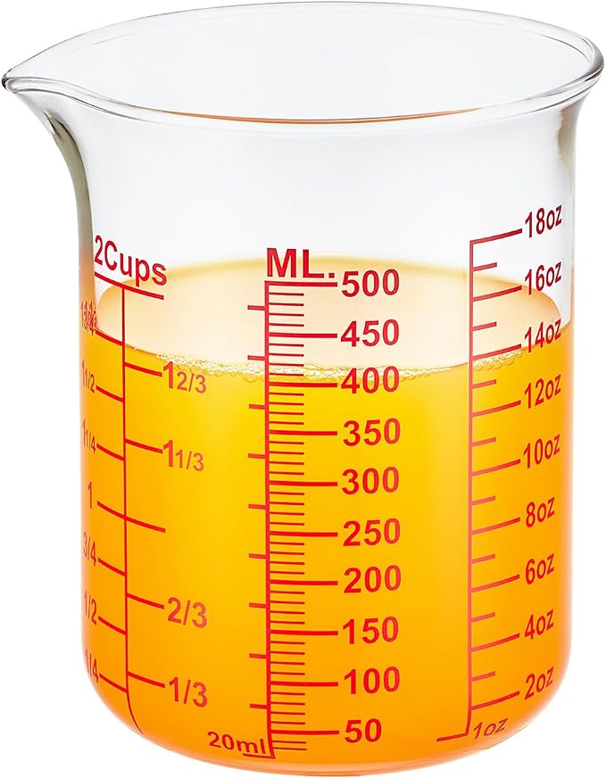 Ackers BORO3.3 High Borosilicate Glass Measuring Cup, Handleless Beaker - Image 9
