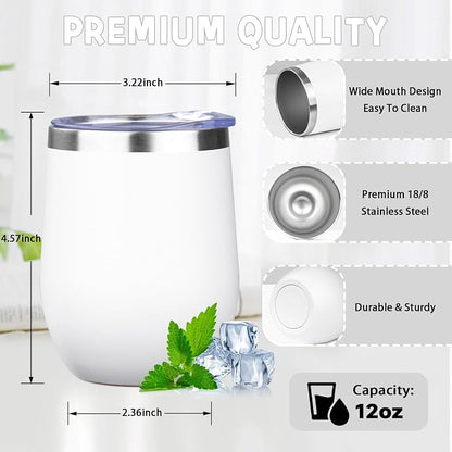 12oz/4 Pack Stainless Steel Wine Tumbler - Image 2
