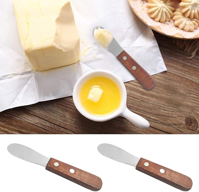 DaKuan 8 Pack Stainless Steel Straight Edge Wide Butter Spreader - Image 5