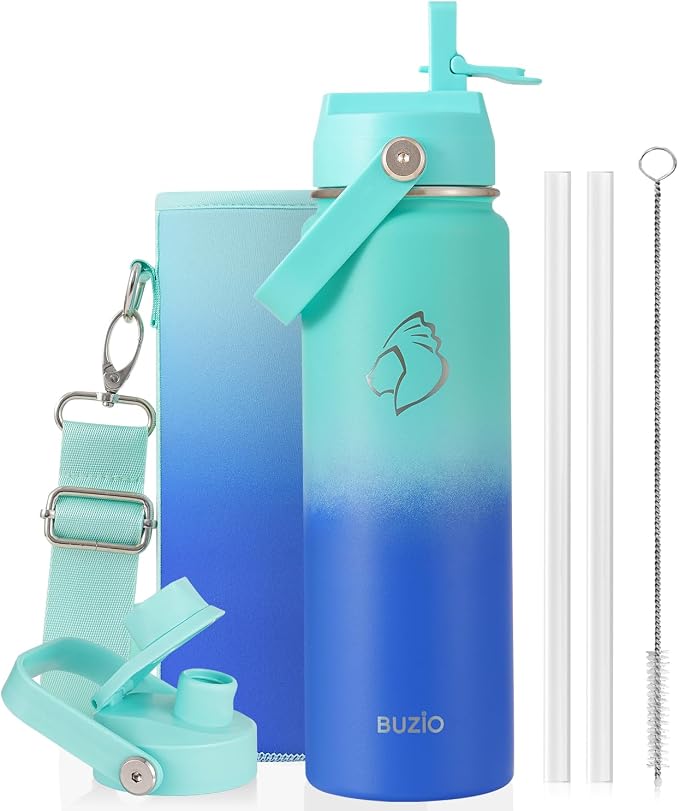 BUZIO 24 oz Insulated Stainless Steel Water Bottle by BUZIO