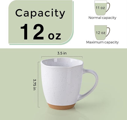 AmorArc 12oz Ceramic Coffee Mugs set of 6, Stylish Coffee Mugs - Image 2