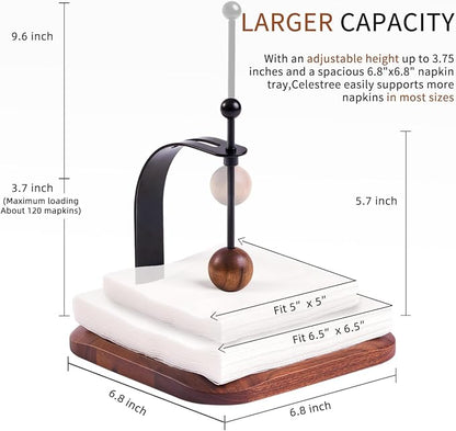 Black Walnut Wooden Napkin Holder - Image 2
