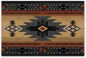 Aztec Southwest Placemats Rustic Tribal Geometric Decorative Table Mat Antique Native Heat Resistant Place Mats for Dining Kitchen Party Holiday Decor 12x18Inch Set of 6