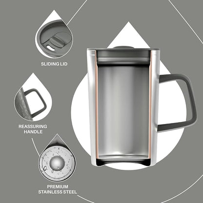 Ideus 16 oz Insulated Stainless Steel Coffee Mug - Image 3