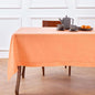 Solino Home Coral Linen Tablecloth 52 x 52 Inch - 100% Pure Linen Square Table Throw - Classic Hemstitch, Machine Washable Table Cloth for Valentines, Spring, Easter
