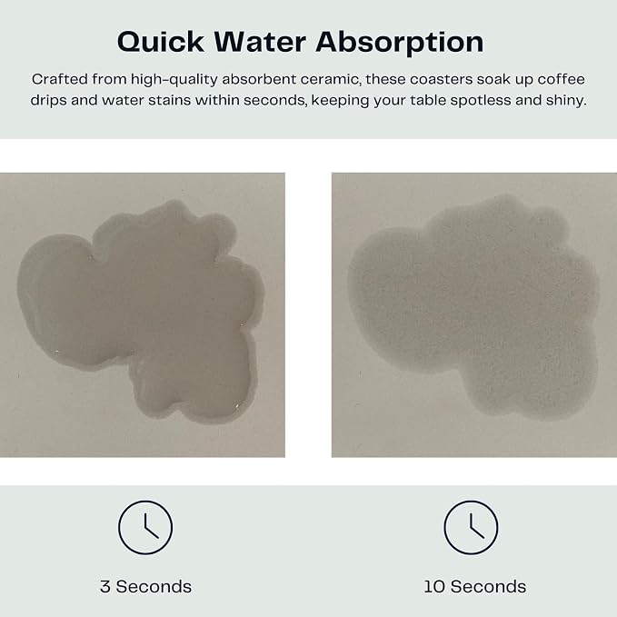 Set of 6 Warm Gray Coasters - Image 3