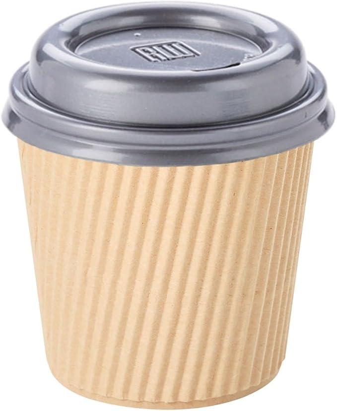 Restaurantware 4 Ounce Ripple Wall Disposable Coffee Cups, 500 Insulated Kraft - Image 6