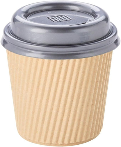 Restaurantware 4 Ounce Ripple Wall Disposable Coffee Cups, 500 Insulated Kraft - Image 6