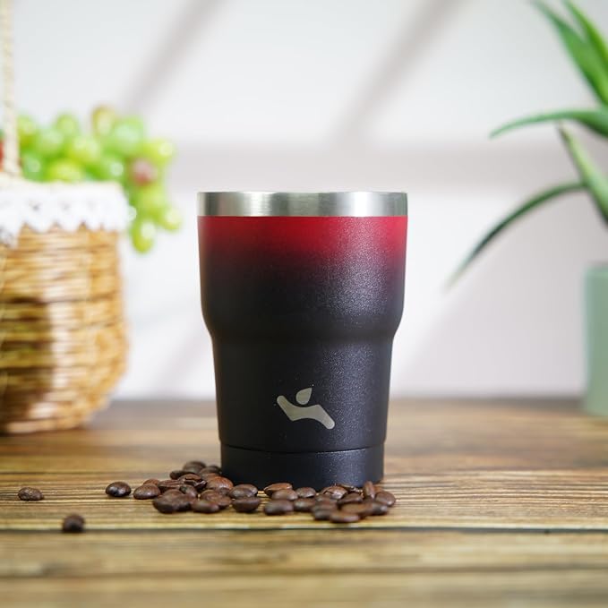 Konokyo 10 oz Tumbler with Handle and Straw, Insulated Travel Mug | Sky; - Image 6
