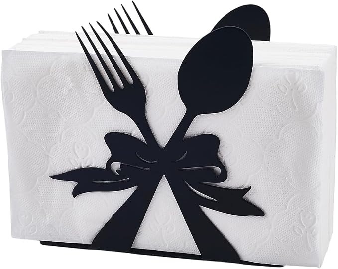 CRASPIRE Tableware Standing Napkin Holder Black Napkins Dispenser Metal Paper by CRASPIRE