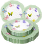 20PCS Green Butterfly Plates by WDF