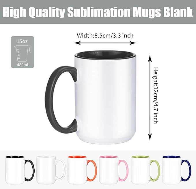 TANGLONG 12PCS 15oz Sublimation coffee Mugs - Image 2