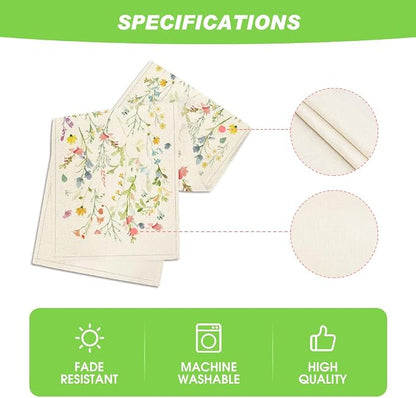 Artoid Mode Wildflowers Bloom Flowers Spring Table Runner, Seasonal Summer - Image 5