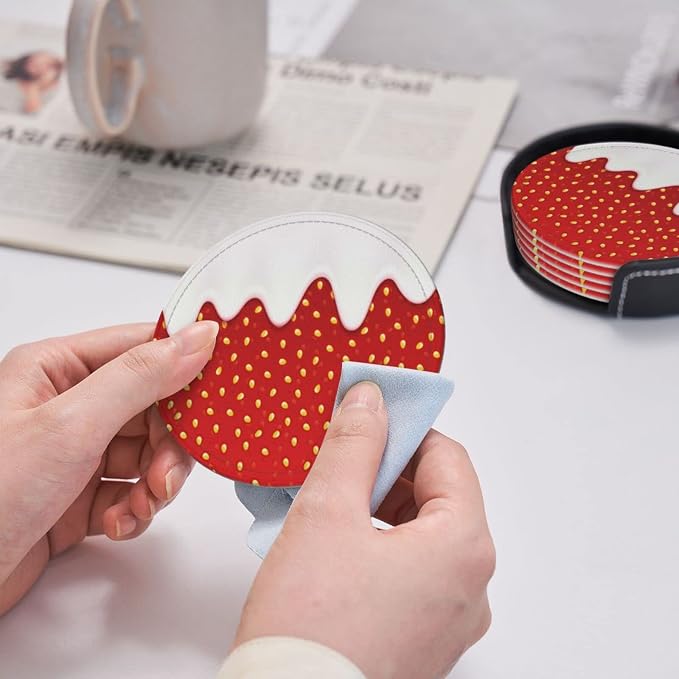 6 Pack Funny Strawberry Coaster - Image 6