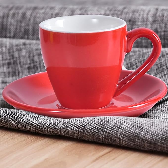homEdge Porcelain Espresso Shot Cup Set - 80 ml / 2.67 oz - Image 3