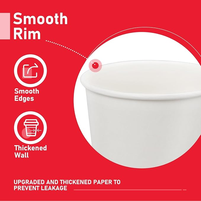 12 oz 500 Pack Paper Coffee Cups, Hot Disposable Paper Cups, Thickened - Image 9