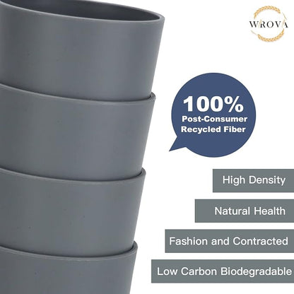 Wrova Wheat Straw Cups 8 PCS Good Alternative to Plastic Reusable Cups 20 oz - Image 4