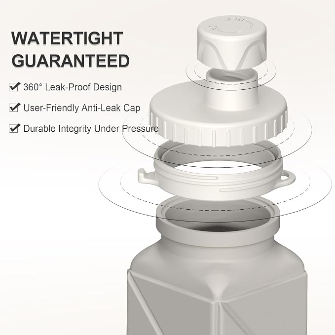BEAUTAIL Collapsible Water Bottles 21oz/610mL, Silicone Travel Water Bottle | - Image 4