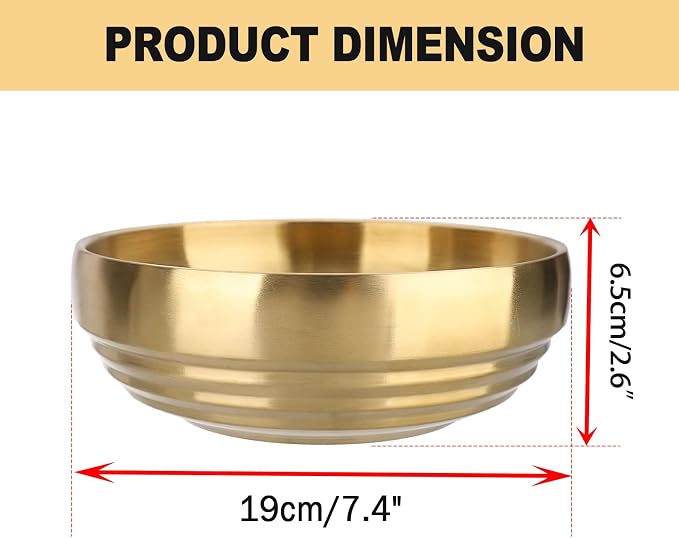 7.4" Gold Decorative Bowl, 2 Packs Key Bowls - Image 3