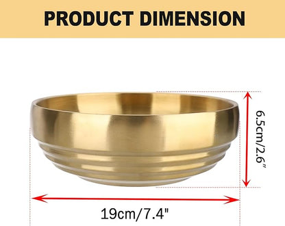 Key Bowl for Entryway Table Decorative Key Dish for Organizing Tabletop Catch All Bowl Gold Fruit Bowls for Kitchen Counter, Coffee Table,7.4 Inches