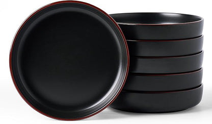 famiware Mercury Pasta Bowls Set of 6, 33 oz Large Salad Bowls, Lead-free and by Famiware