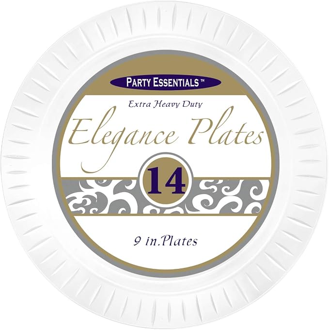 Party Essentials Elegance Quality Hard Plastic 9-Inch Round Party/Luncheon - Image 2