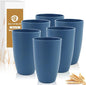 20 OZ Large Drinking Cups, Wheat Straw Cups Set of 6, Unbreakable Plastic by BUSOKIP