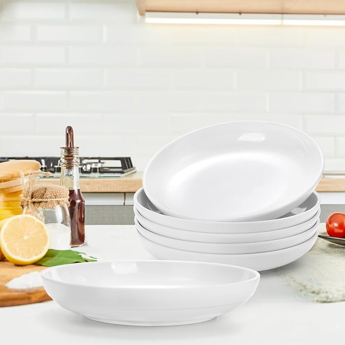 Fasmov Melamine Pasta Bowls, 6 Pack 8 inches 20 Oz Large Salad Serving Bowls - Image 6