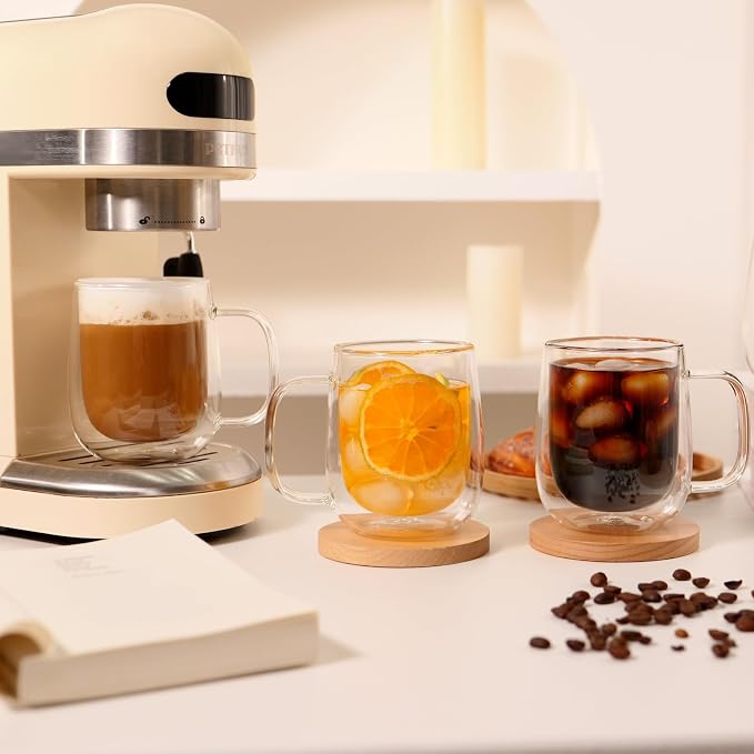 CNGLASS Large Double Wall Glass Coffee Mug 15.2oz - Image 8