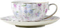 fanquare Country Style Floral Tea Cup and Saucer Set, 6 Ounces Cappuccino by fanquare