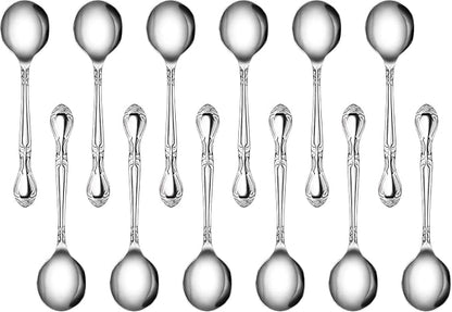 New Star Foodservice Rose Pattern 18/0 Stainless Steel Bouillon Spoon, by NewStarFoodservice