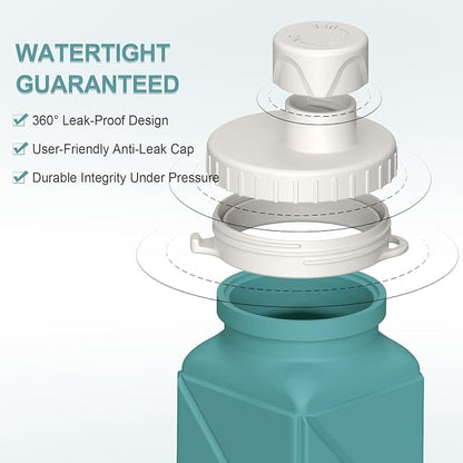 BEAUTAIL Collapsible Water Bottles 21oz/610mL, Silicone Travel Water Bottle | - Image 4