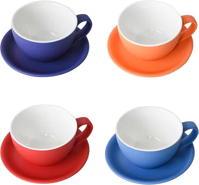 Yundu Ceramics Latte Cup and Saucer - 10 oz - Image 6