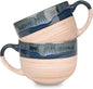 Bosmarlin Large Ceramic Coffee Mug Set of 2, Stoneware Latte Mug by Bosmarlin