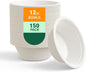 150 Pack 12 oz Compostable Paper Bowls Disposable by ECOLipak