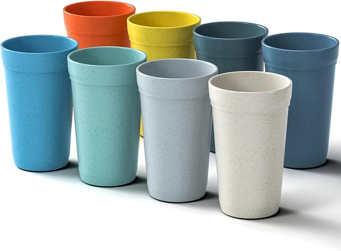 Homestockplus 【Set of 8】 20 Oz Tumbler Cups, Unbreakable Drinking Cups by Homestockplus