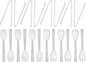 Party Essentials Plastic Party Buffet Serving Utensils Kit, Spoons/Forks/Tongs by PartyEssentials