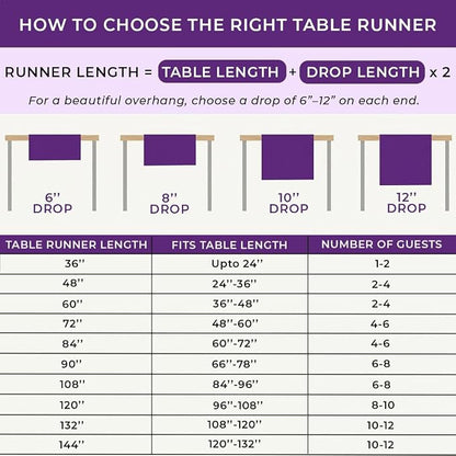 Signature Linen™ by D'Moksha Charcoal Grey Table Runner 132 Inches Long - Image 6