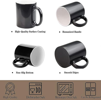 ABBSH Color Changing Mugs, Sublimation Mugs Black Color Changing Coffee Mugs - Image 6