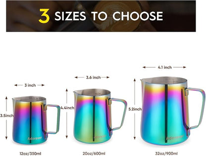 Milk Frothing Pitcher Colorful 350ml Steaming Pitchers Stainless Steel Milk - Image 2