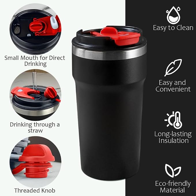 SPLMIFA Travel Coffee Mugs Leak-Proof, Reusable Coffee Cups - Image 2