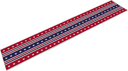 4th of July Table Runner, USA Flag Stars Stripes American Independence Day Red - Image 7