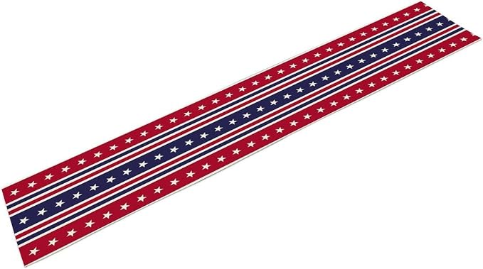 4th of July Table Runner, USA Flag Stars Stripes American Independence Day Red - Image 7